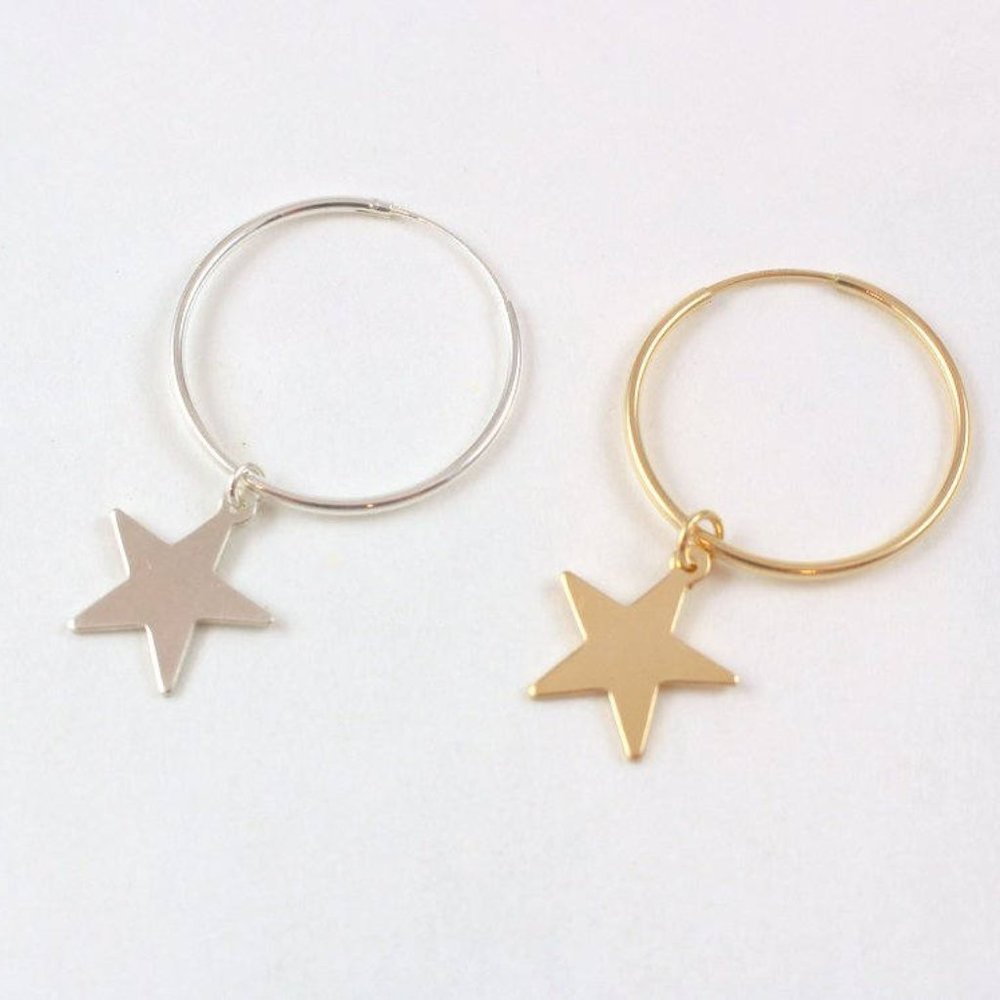 Long Dangle Charm Earrings